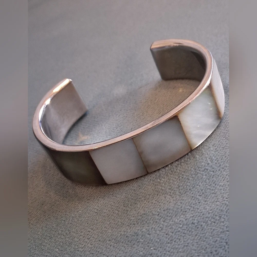 Sleek Mother of Pearl Cuff Bracelet
